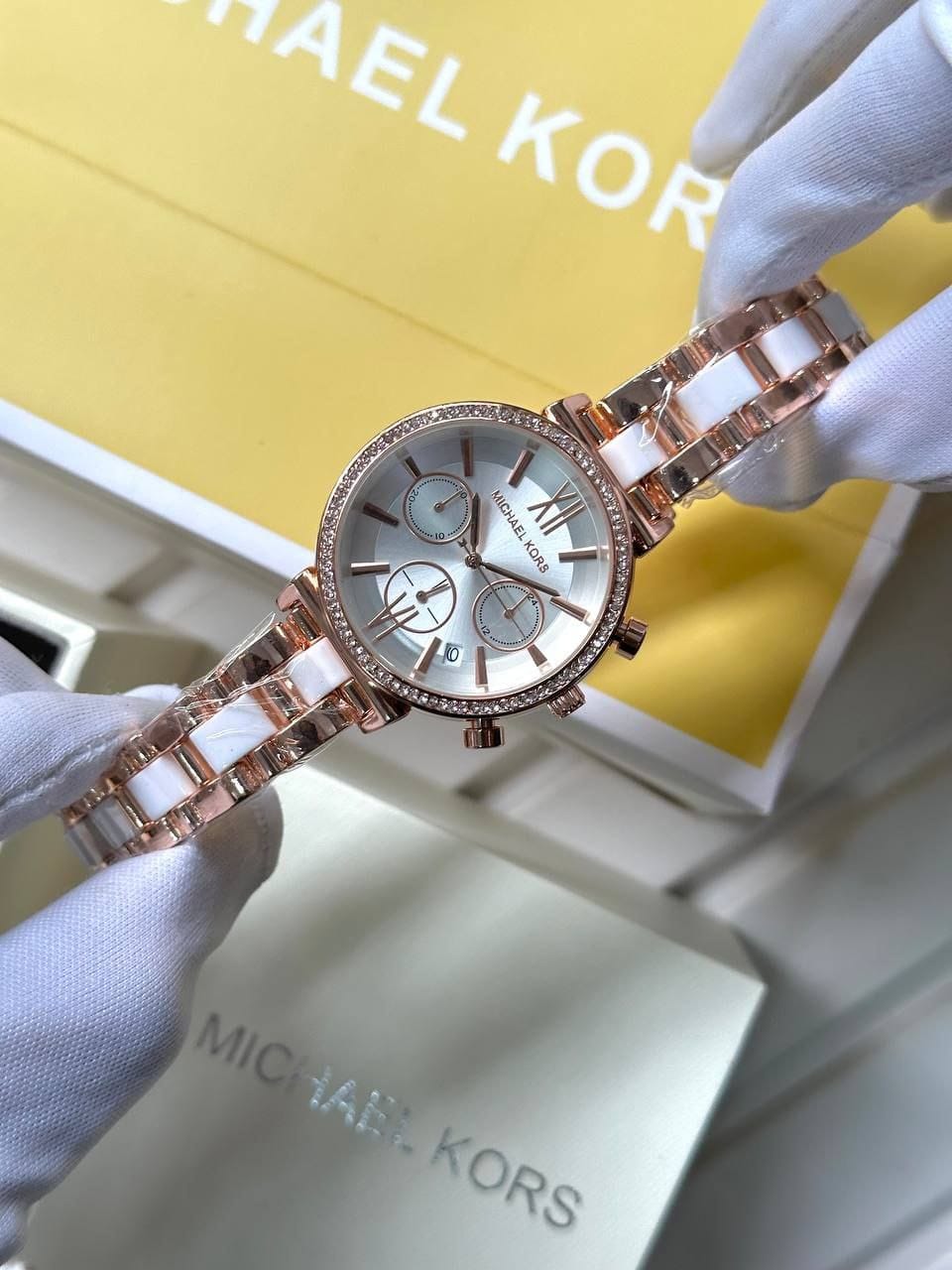 michael kors sofie white pearl